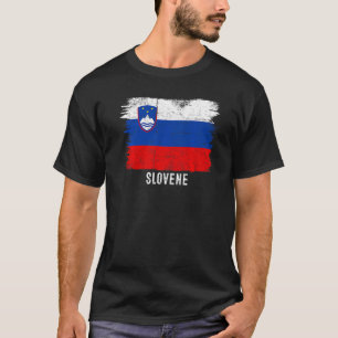 Vintage slowenische Flagge Slowenischer Stolz auf T-Shirt