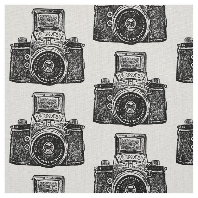 Vintage SLR-Kamera - Schwarz Stoff (Muster)