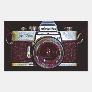 Vintage SLR-manuelle Kamera Rechteckiger Aufkleber