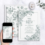 Vintage smaragdfarbene Linie Art 50. Geburtstag Einladung<br><div class="desc">Feiern Sie mit unserer Vintagen Emerald Floral Line Art 50. Geburtstagseinladung einen Meilenstein im Stil. Von der handgeschriebenen Kalligraphie bis hin zu den Vintagen Linien-Art Corner Arrangements in elegantem smaragdgrünen Grün, Set dieser Einladung für Ihren besonderen Tag. Mit dem passenden Blumenmuster auf der Rückseite jeder Karte, ist sicher, dass jeder...</div>