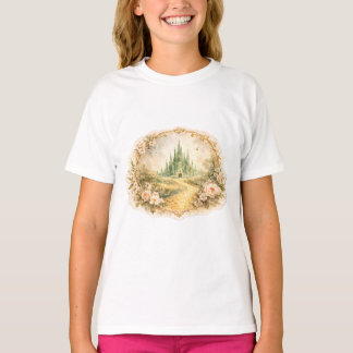 Vintage Smaragdschloss Kinder T-Shirt