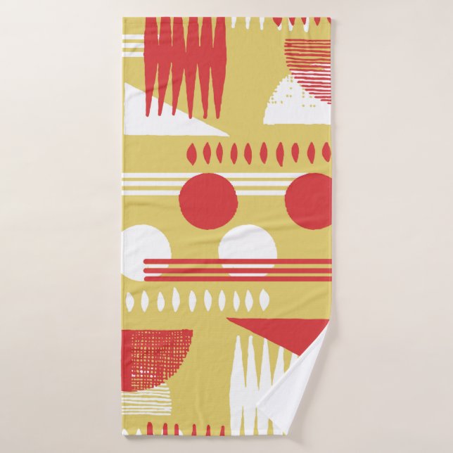 vintage smokeless abstract geometric modern style  badehandtuch (Badehandtuch)