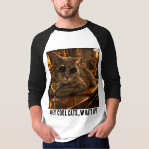 Vintage Smokey, hippe, coole Katze T-Shirt