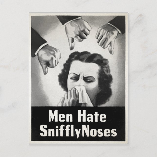Vintage Sniffly Nose Ad Postcard Postkarte (Vorderseite)
