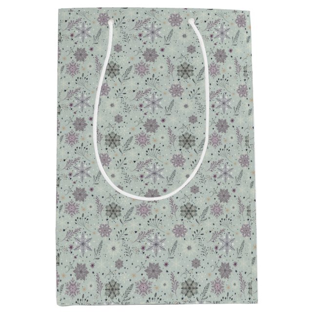 Vintage Snow Mittlere Geschenktüte (Vorderseite)