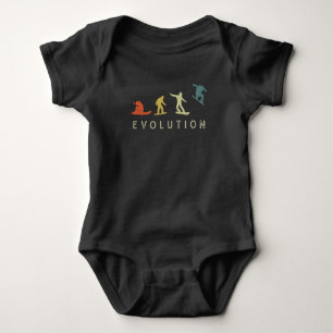 Vintage-Snowboarden Evolution Freestyle-Snowboard Baby Strampler