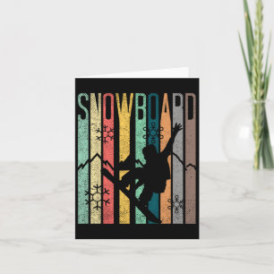 Vintage-Snowboarden T-Shirt - Retro Vintage Snowbo Karte