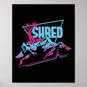 Vintage Snowboardkleidung 80er 90er Retro Snowboar Poster