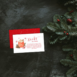 Vintage Snowflake Smore Books For Baby Shower Begleitkarte