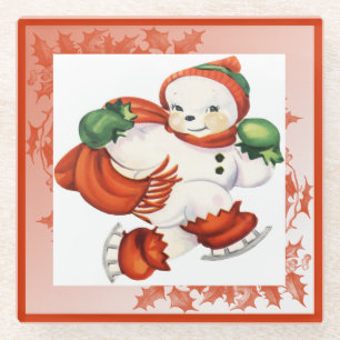 Vintage Snowman Holiday Untersetzer