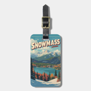 vintage SNOWMASS See Aspen Colorado Skifahren Gesc Gepäckanhänger