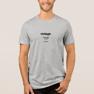 vintage SO!Trouble-Logo und Tagline auf Grau Tri-Blend Shirt