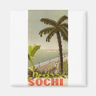 Vintage Sochi Marine Station Kunst Reise Magnet
