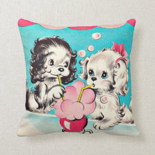 Vintage Soda-Geschäfts-Welpen Kissen