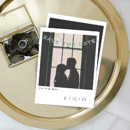 Vintage-Sofortfoto-Save-The-Date-Karte Feiertagskarte