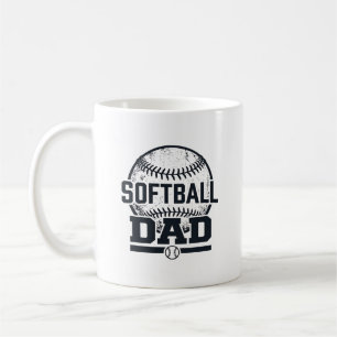 Vintage Softball Dad Vektor T-Shirt Design_1 Kaffeetasse