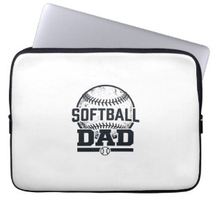 Vintage Softball Dad Vektor T-Shirt Design_1 Laptopschutzhülle