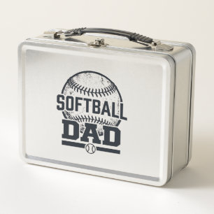 Vintage Softball Dad Vektor T-Shirt Design_1 Metall Brotdose