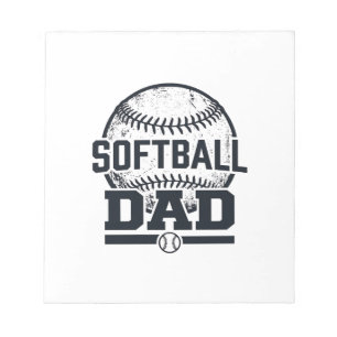 Vintage Softball Dad Vektor T-Shirt Design_1 Notizblock
