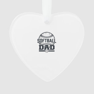 Vintage Softball Dad Vektor T-Shirt Design_1 Ornament