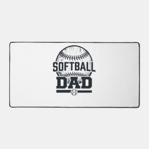 Vintage Softball Dad Vektor T-Shirt Design_1 Schreibtischunterlage