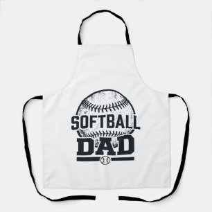 Vintage Softball Dad Vektor T-Shirt Design_1 Schürze