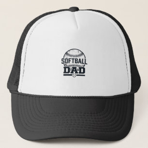 Vintage Softball Dad Vektor T-Shirt Design_1 Truckerkappe