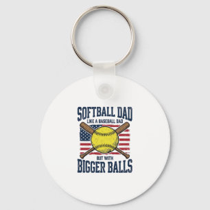 Vintage Softball Vater Größere Bälle Shirt Design_ Schlüsselanhänger