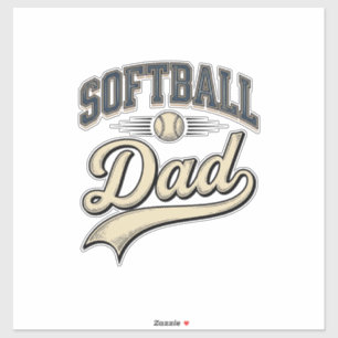 Vintage Softball Vater Sport Vater Shirt Design (2 Aufkleber