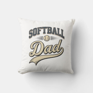 Vintage Softball Vater Sport Vater Shirt Design (2 Kissen