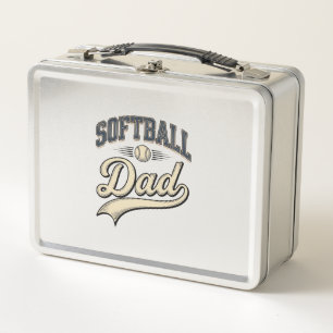 Vintage Softball Vater Sport Vater Shirt Design (2 Metall Brotdose