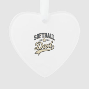 Vintage Softball Vater Sport Vater Shirt Design (2 Ornament