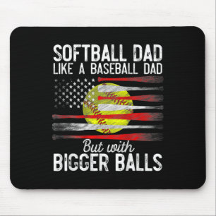 Vintage Softbyll Dad wie ein Bysebyll Dad Us Flagg Mousepad