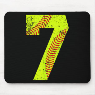 Vintage Softll 7 Trikotnummer Mousepad