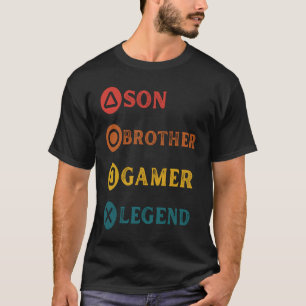 Vintage-Sohn-Bruder-Gamer-Legende T-Shirt