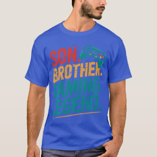 Vintage-Sohn-Bruder-Gamer-Legendee-Videospiel-Gami T-Shirt