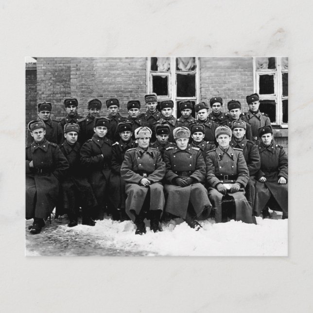 Vintage Soldaten Postkarte (Vorderseite)