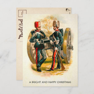 Vintage Soldaten Weihnachten Postkarte 