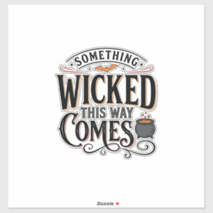 Vintage Something Wicked Halloween Shirt Entwurf_1 Aufkleber