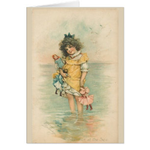 Vintage - Sommer am Meer spielen,