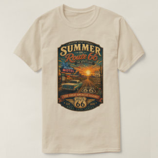 Vintage Sommer auf Route 66 T-Shirt