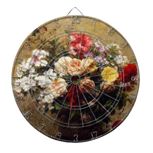 Vintage Sommer-Blume von Henri Fantin-Latour Dartscheibe