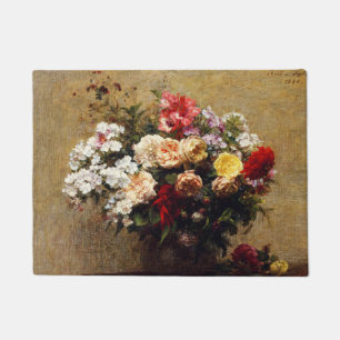Vintage Sommer-Blume von Henri Fantin-Latour Fußmatte