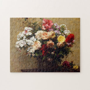 Vintage Sommer-Blume von Henri Fantin-Latour Puzzle
