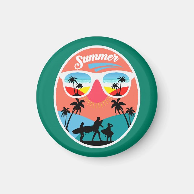 Vintage Sommer Design-68265 Magnet (Vorne)