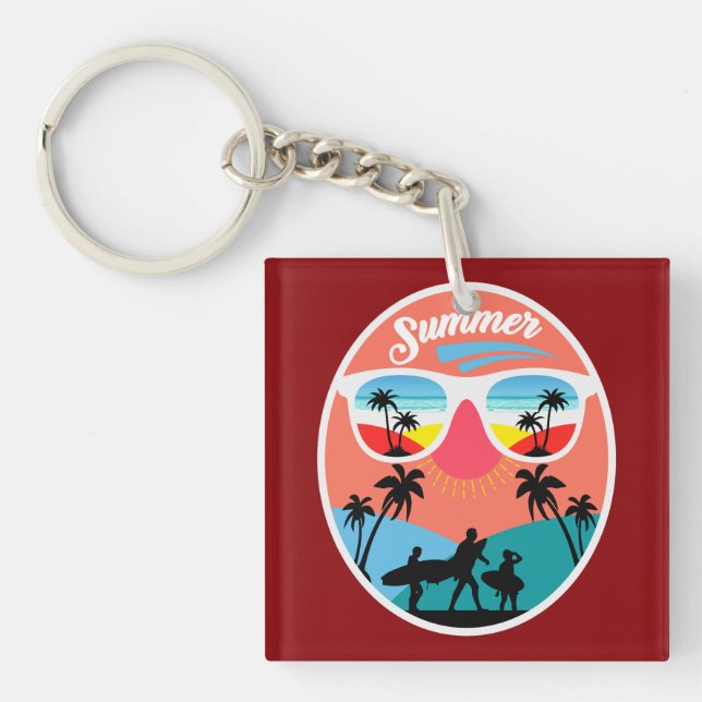 Vintage Sommer Design-68265 Schlüsselanhänger (Vorderseite)