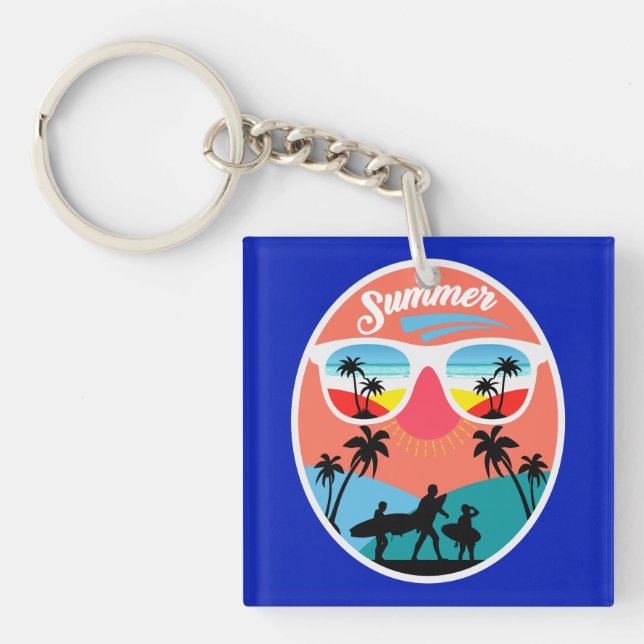 Vintage Sommer Design-68265 Schlüsselanhänger (Vorderseite)