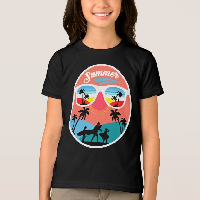 Vintage Sommer Design-68265 Tri-Blend Shirt (Vorderseite)