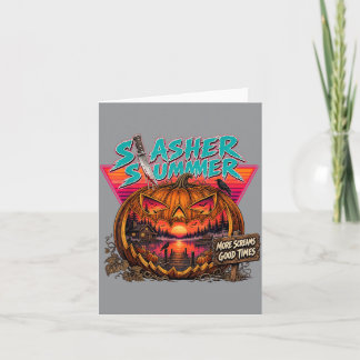 Vintage-Sommer-Halloween-Slasher-Sommer-Niedlich Karte
