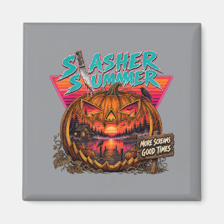 Vintage Sommer Halloween Slasher Sommer Süß Magnet